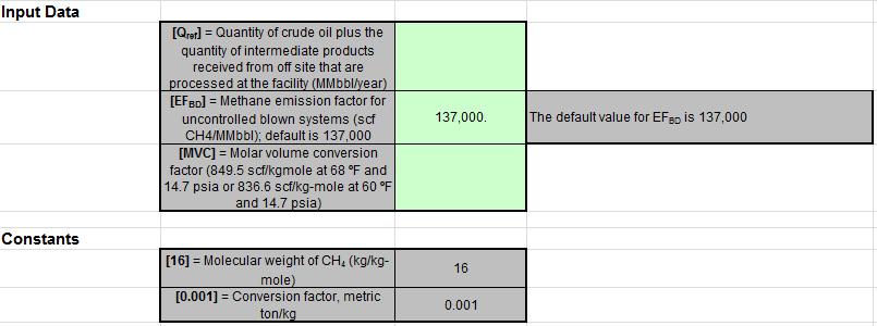 Y-20 Input Spreadsheet Data Entry into the Green Cells
